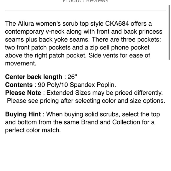 Allura V-Neck Front Patch Pocket Women's Top style CKA684 - Picture 2 of 3